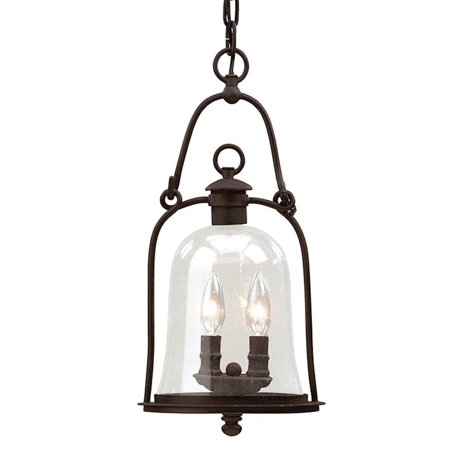 OPEN BOX: Troy Lighting Owings Mill 2 Light Lantern, Textured Black