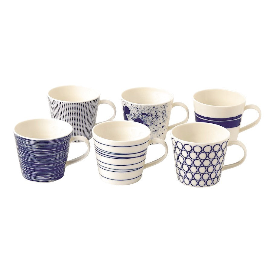 OPEN BOX ITEM: Royal Doulton Pacific Accent Mugs, Set of 6