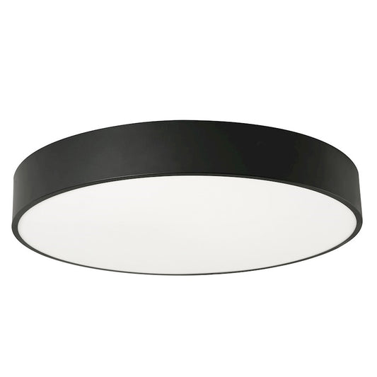 OPEN BOX: AFX Lighting Bailey 1 Light 30" Flush Mount, Black/Black