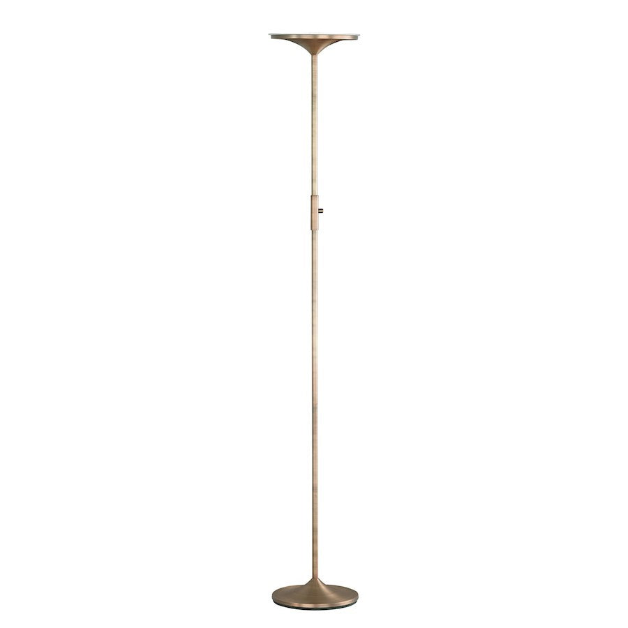 OPEN BOX: Arnsberg Leipzig LED Torchiere, Satin Brass - 429110108