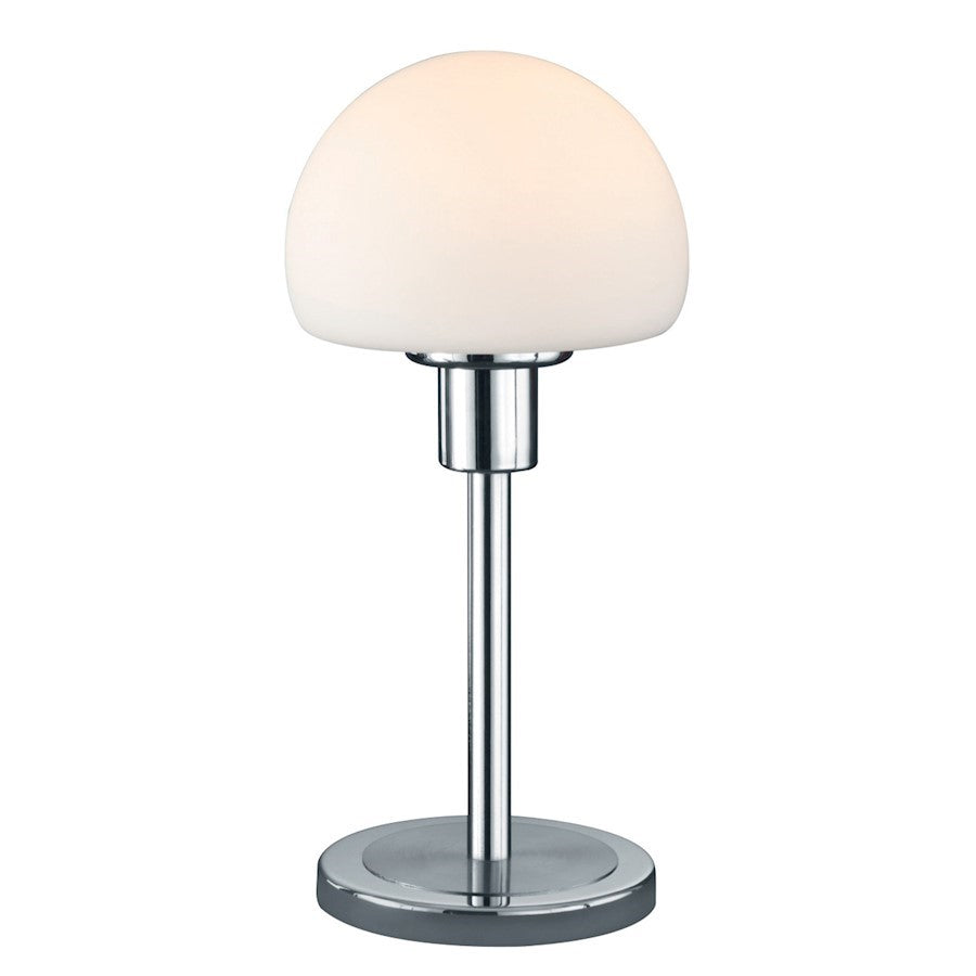 OPEN BOX: Arnsberg Wilhelm LED Table Lamp with Glass, Matte Nickel - 529210107