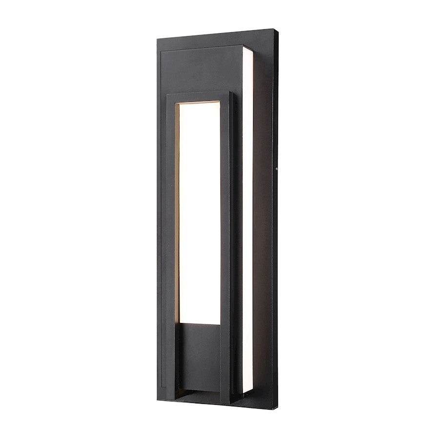 OPEN BOX: Z-Lite Keaton 1 Light 28" Outdoor Wall Sconce, Black/White