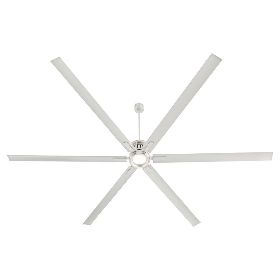 Quorum Zeus 120" Patio Fan, Satin Nickel