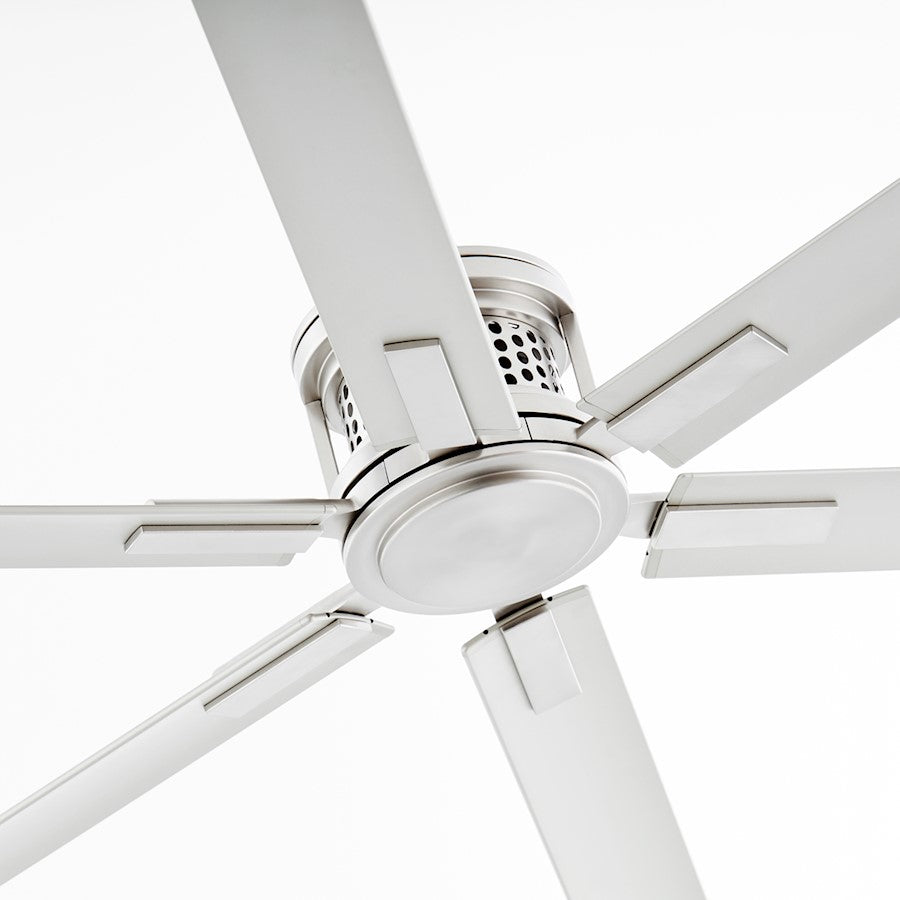Quorum Zeus 120" Patio Fan, Satin Nickel