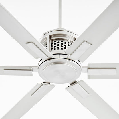 Quorum Zeus 120" Patio Fan, Satin Nickel