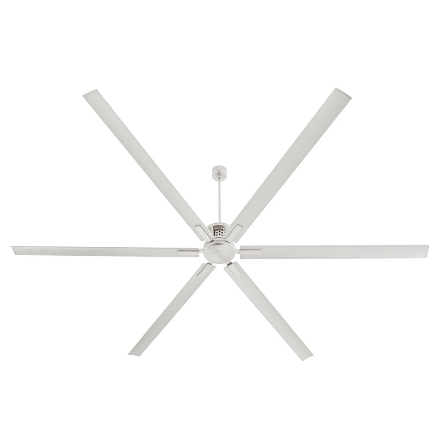 Quorum Zeus 120" Patio Fan, Satin Nickel