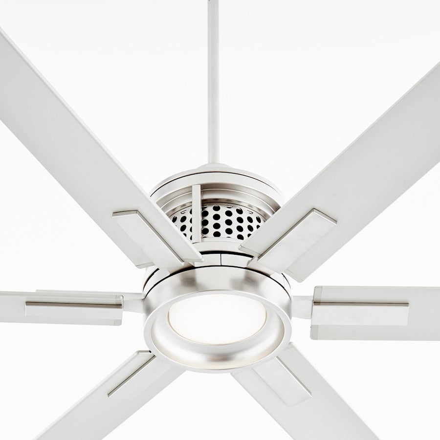 Quorum Zeus 120" Patio Fan, Satin Nickel