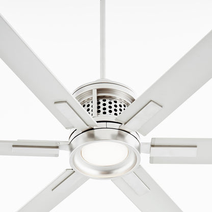 Quorum Zeus 120" Patio Fan, Satin Nickel