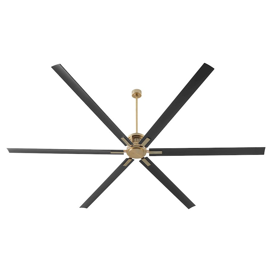 Quorum Zeus 120" Patio Fan, Aged Brass - 101206-80