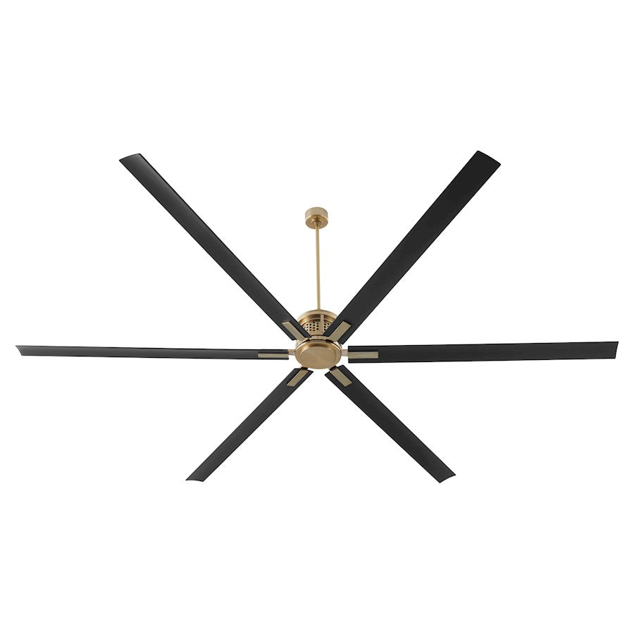 Quorum Zeus 120" Patio Fan, Aged Brass