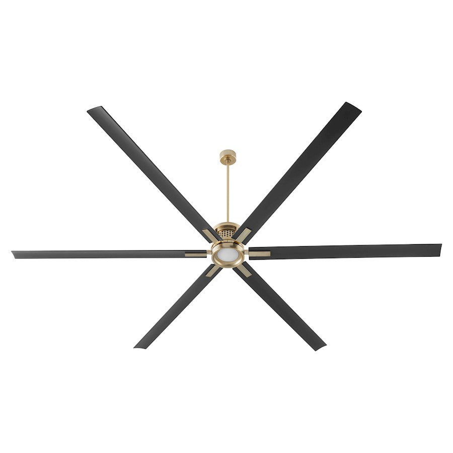 Quorum Zeus 120" Patio Fan, Aged Brass