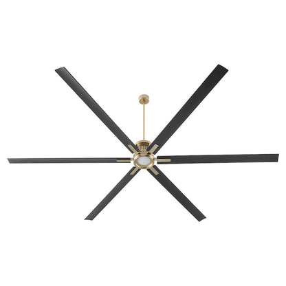Quorum Zeus 120" Patio Fan, Aged Brass