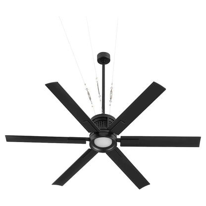 Quorum Zeus 65" Patio Fan, Matte Black