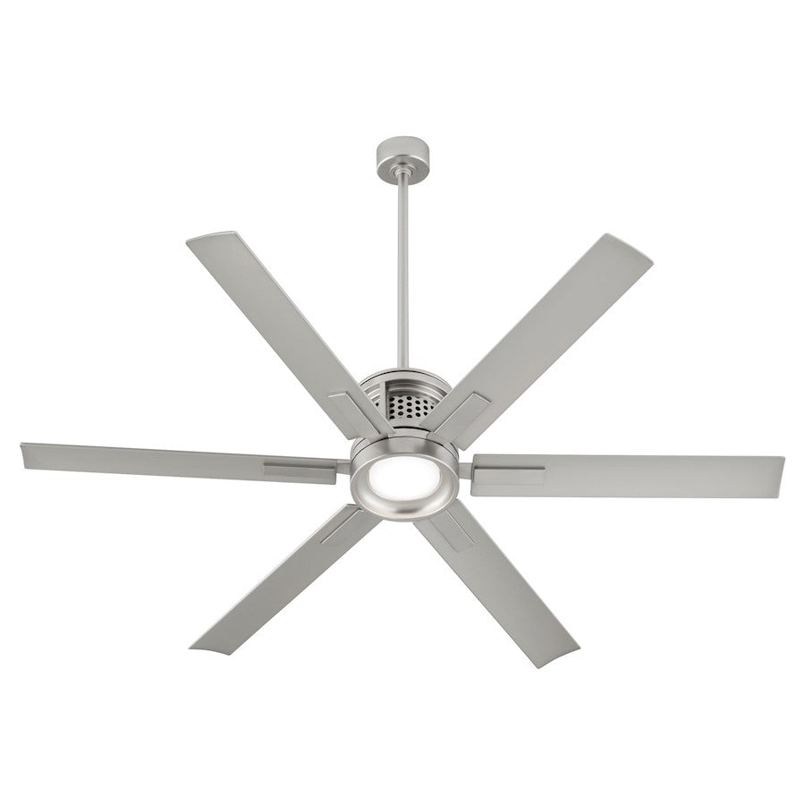 Quorum Zeus 65" Patio Fan, Satin Nickel