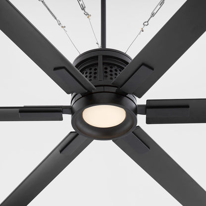 Quorum Zeus 80" Patio Fan, Matte Black