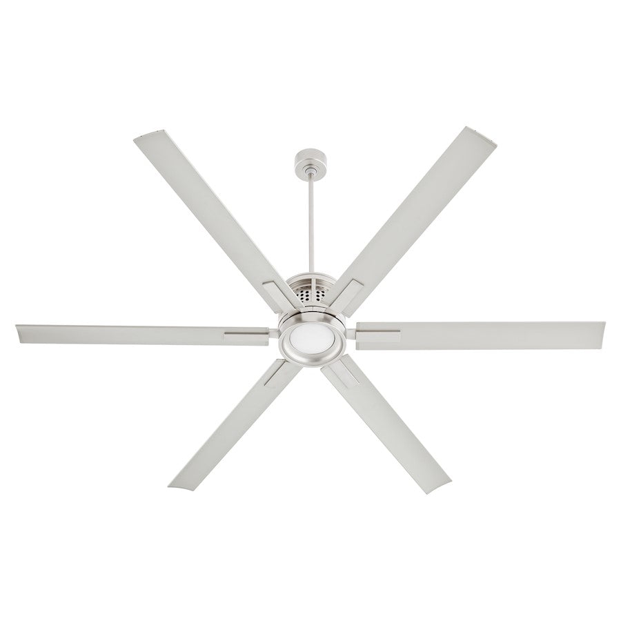 Quorum Zeus 80" Patio Fan, Satin Nickel