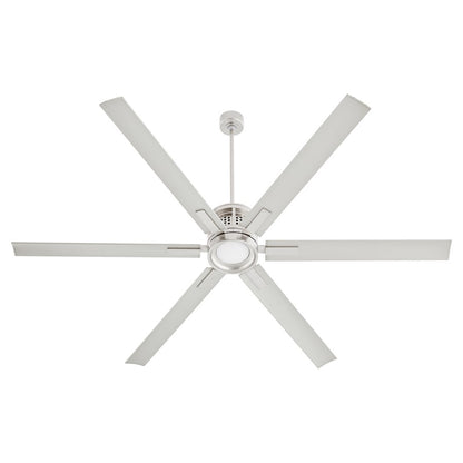 Quorum Zeus 80" Patio Fan, Satin Nickel