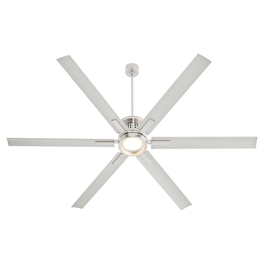 Quorum Zeus 80" Patio Fan, Satin Nickel