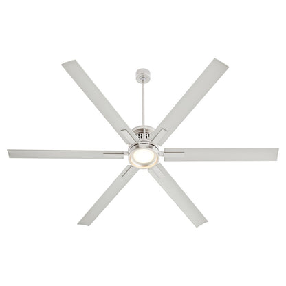 Quorum Zeus 80" Patio Fan, Satin Nickel