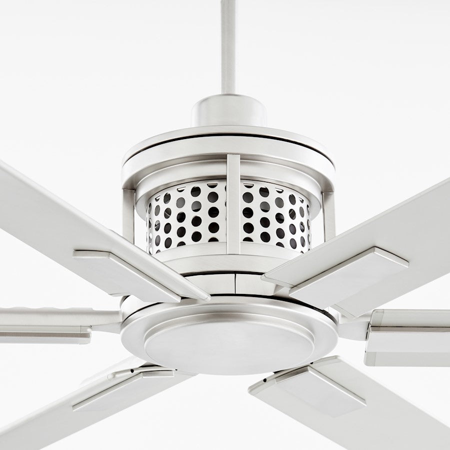 Quorum Zeus 80" Patio Fan, Satin Nickel