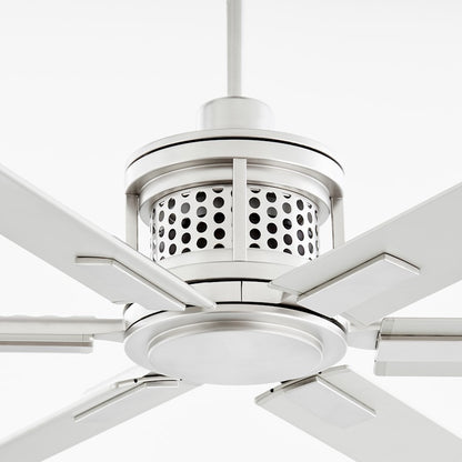 Quorum Zeus 80" Patio Fan, Satin Nickel