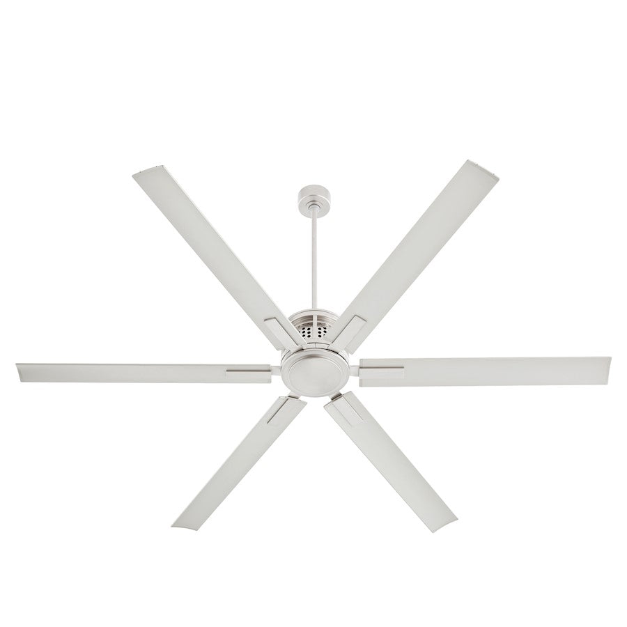 Quorum Zeus 80" Patio Fan, Satin Nickel