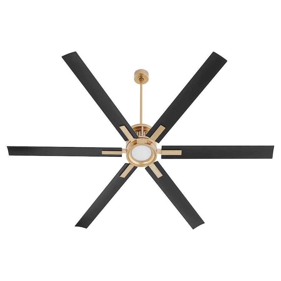 Quorum Zeus 80" Patio Fan, Aged Brass