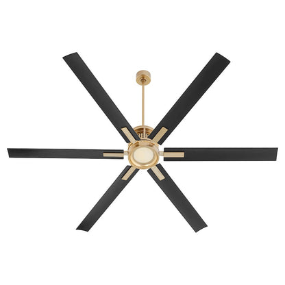 Quorum Zeus 80" Patio Fan, Aged Brass