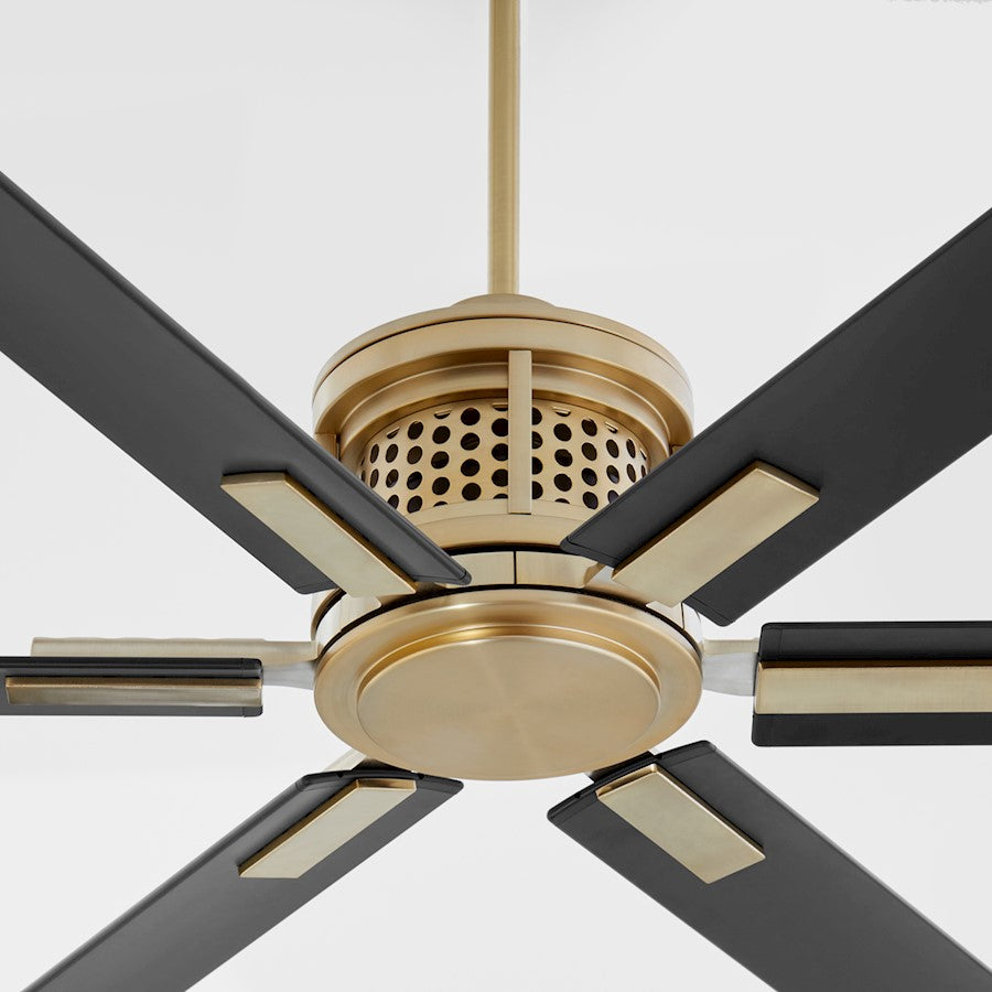 Quorum Zeus 80" Patio Fan, Aged Brass