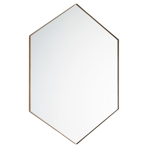 Quorum 24X34 Hexgon Mirror, Gold - 13-2434-21