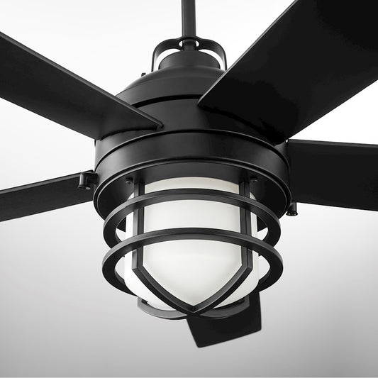 Quorum Niles 64" Patio Fan, Matte Black