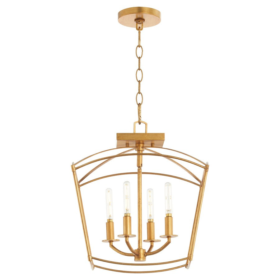 Quorum Mantle 4Lt Dual Mount, Gold Leaf