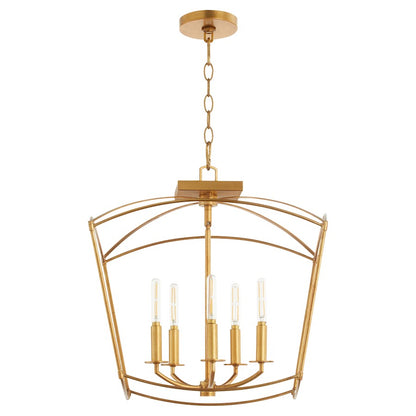 Quorum Mantle 5Lt Dual Mount, Gold Leaf - 2812-18-74