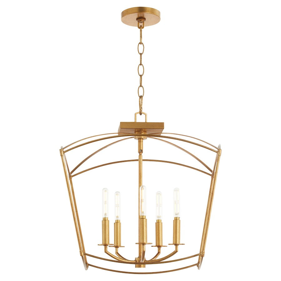 Quorum Mantle 5Lt Dual Mount, Gold Leaf