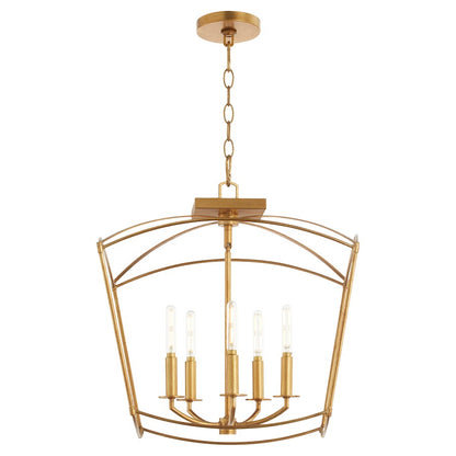 Quorum Mantle 5Lt Dual Mount, Gold Leaf