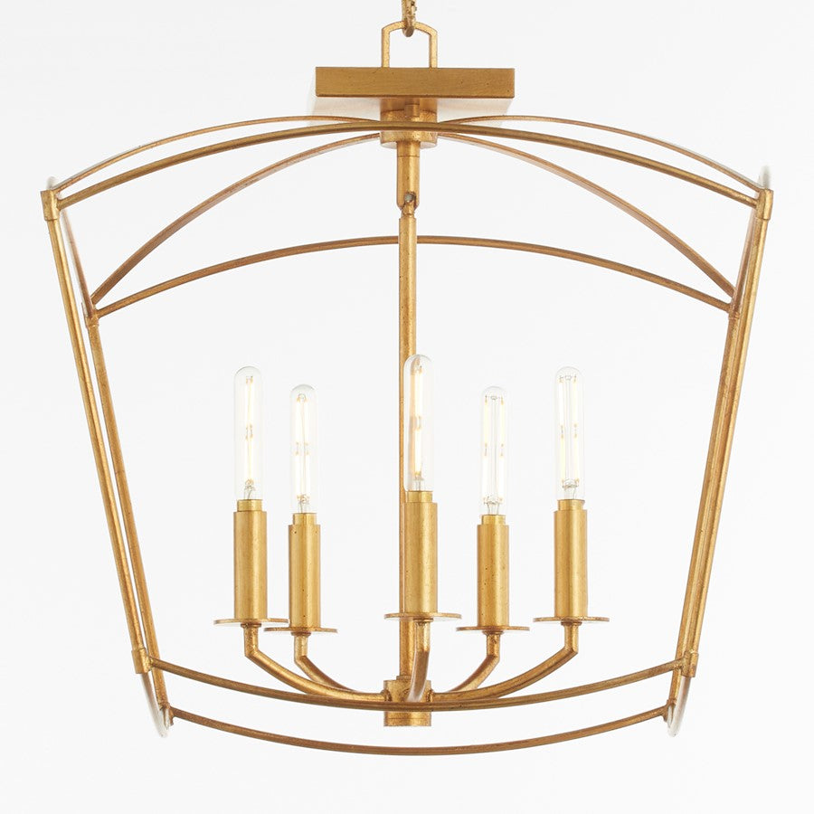 Quorum Mantle 5Lt Dual Mount, Gold Leaf