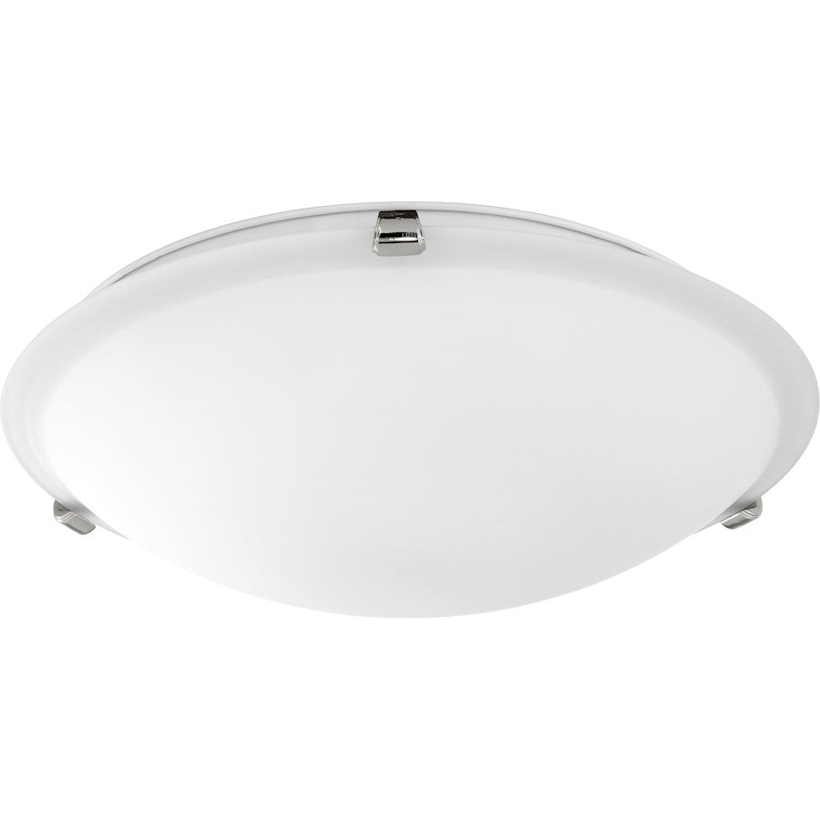 Quorum 16' Satin Opal Ceiling Mount in Polished Nickel /Satin Opal