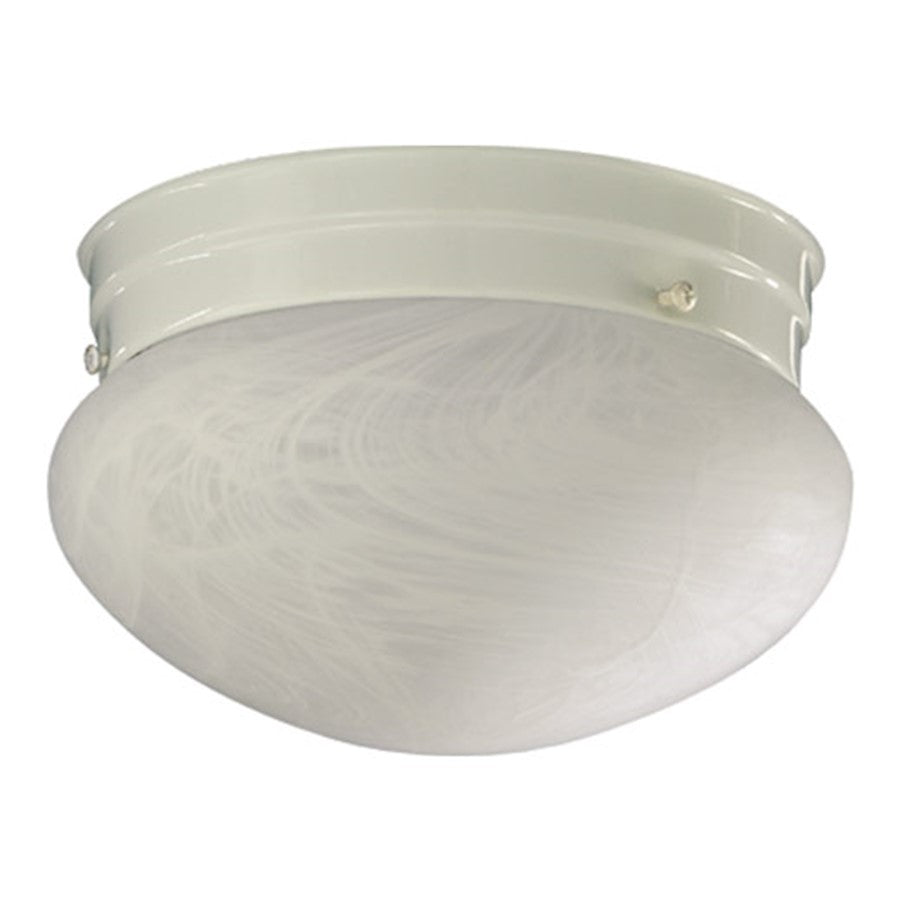 Quorum 8" Faux Alabaster Mushroom, White