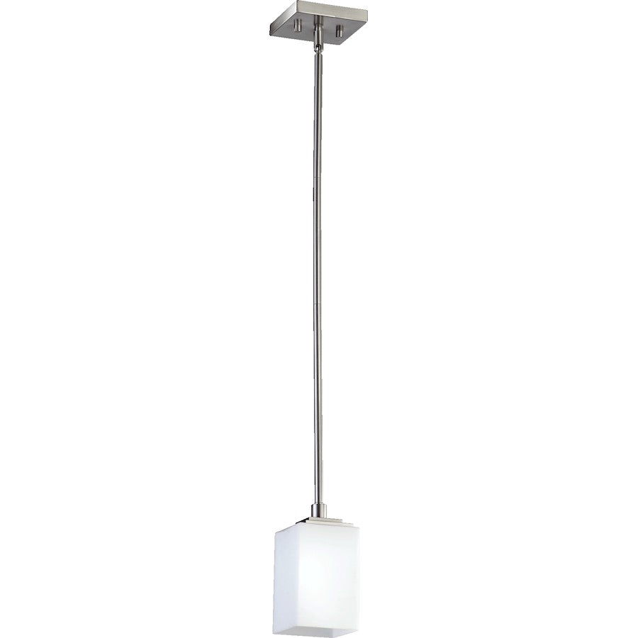 Quorum Delta 1 Light Pendant, Satin Nickel
