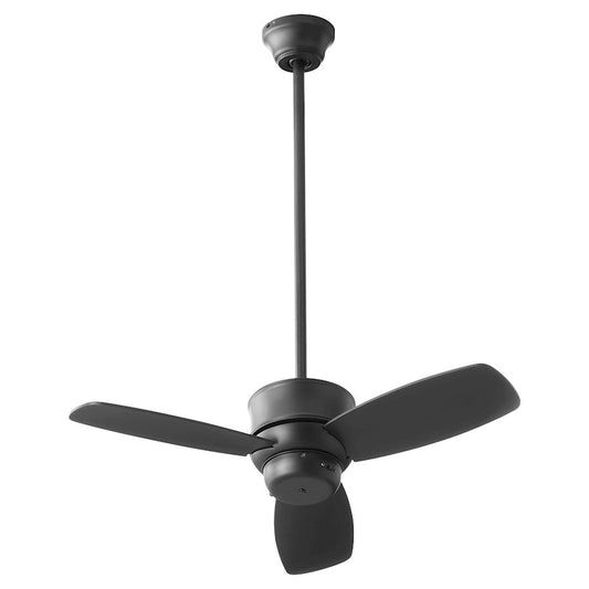 Quorum Gusto 32" 3 Blade Ceiling Fan, Matte Black/