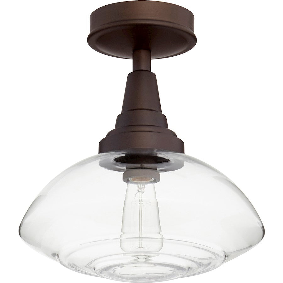Quorum 13" Lenticular Ceiling Mount, Oiled Bronze