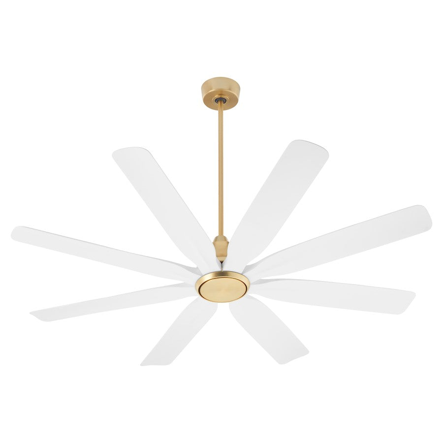 Quorum Rosales 60" 8 Blade Patio Fan, Aged Brass - 33608-80