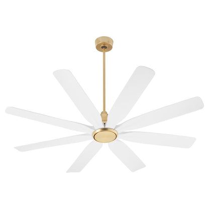 Quorum Rosales 60" 8 Blade Patio Fan, Aged Brass - 33608-80