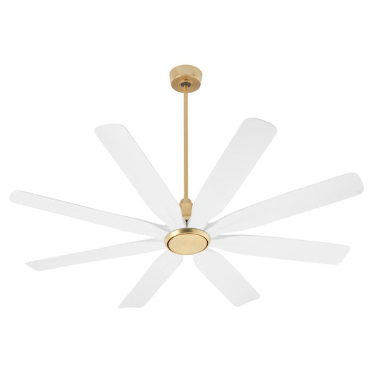 Quorum Rosales 60" 8 Blade Patio Fan, Aged Brass - 33608-80