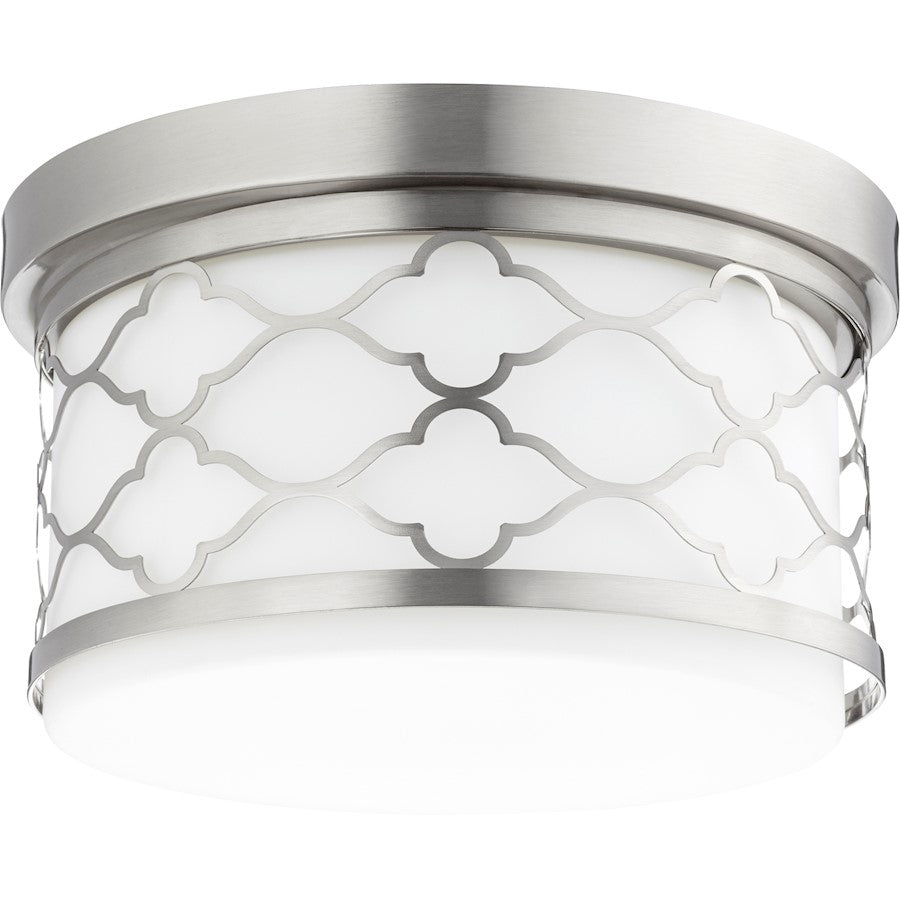 Quorum 2 Light 12' Ceiling Mount, Nickel