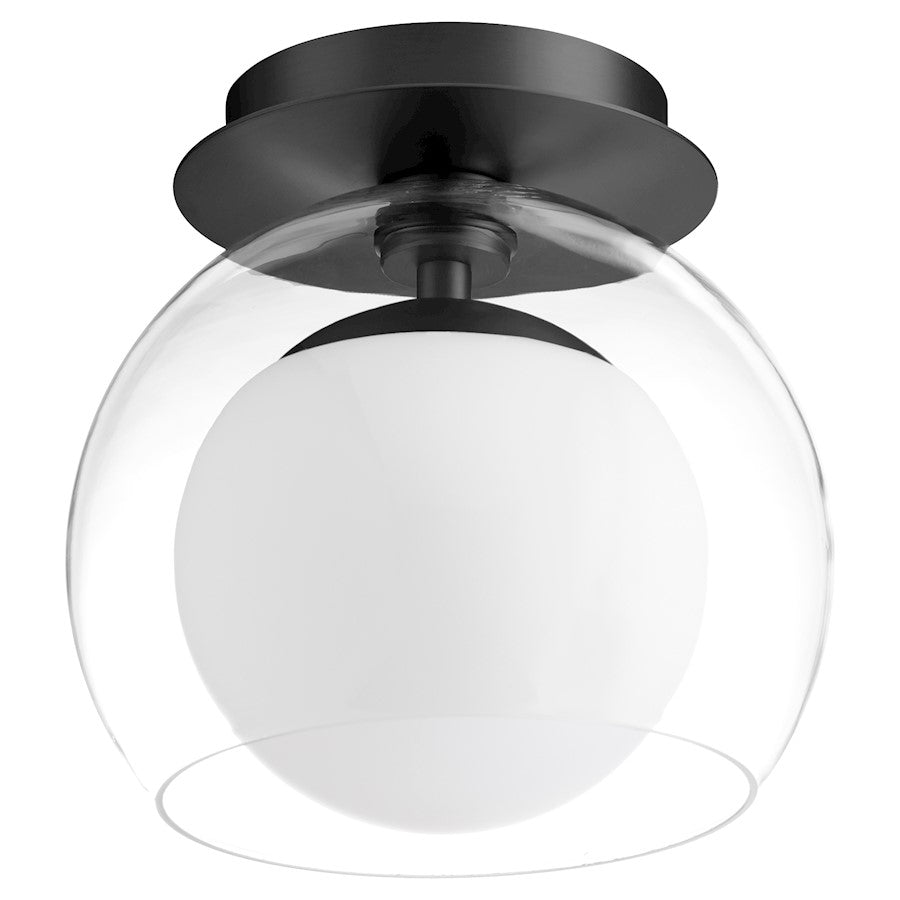 Quorum 9" Ceiling Mount, Clear/Opal