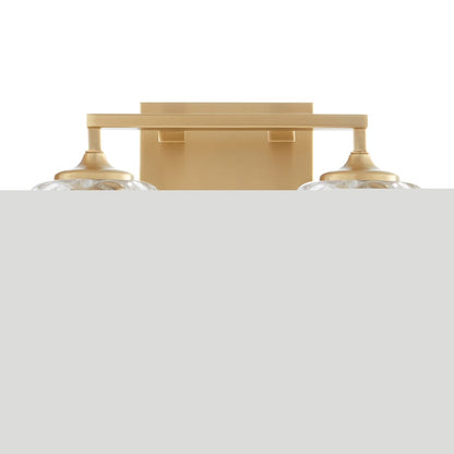 2 Light Bathroom Vanity Light, Aged Brass
