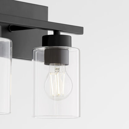 2 Light Bathroom Vanity Light, Matte Black