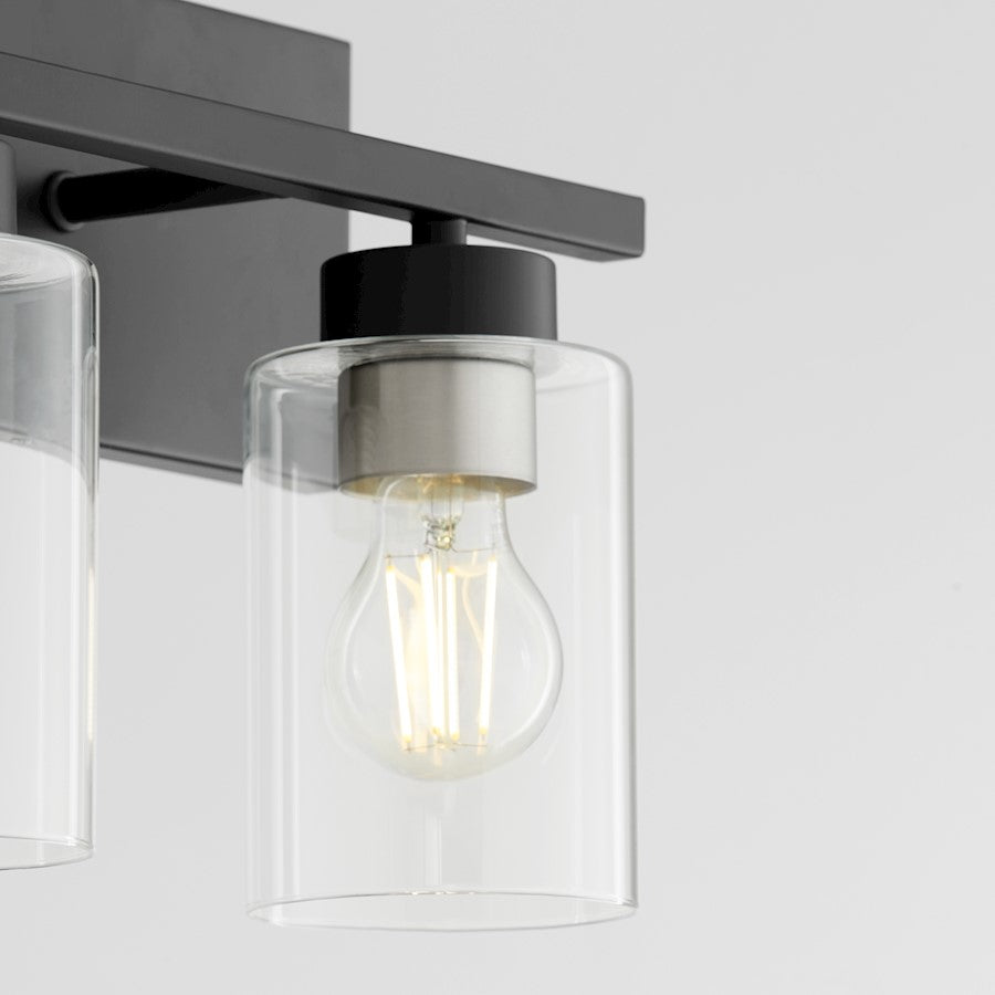 2 Light Bathroom Vanity Light, Matte Black