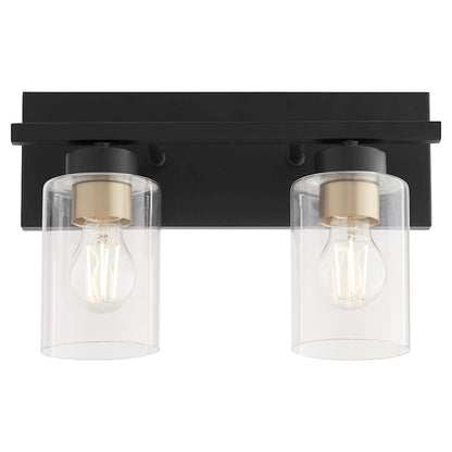 2 Light Bathroom Vanity Light, Matte Black